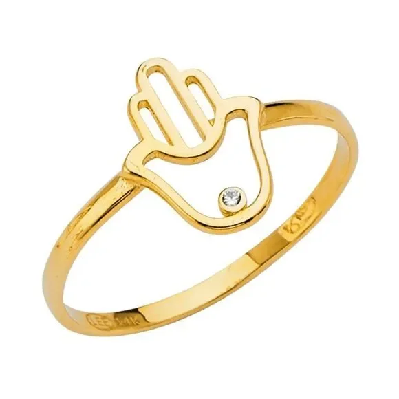 14k solid gold Hamsa ringHamsa RingBirthday GiftReal Gold